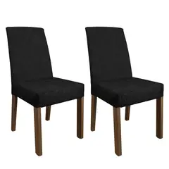 MADESA - Set x2 Sillas de Comedor 4255 Marrón/oxford