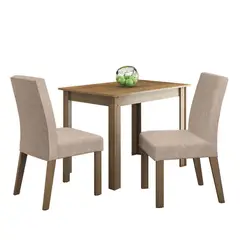 MADESA - Juego de Comedor Vic + 2 Sillas Marrón/imperial