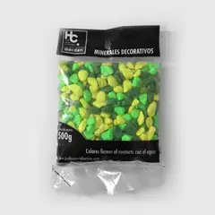 JUST HOME COLLECTION - Gravilla Decorativa Plus Mixta Verdes Fluor X500gr