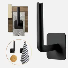 GENERICO - Gancho Perchero Adhesivo de Pared Multifuncional Negro