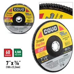 COVO - Disco Flap 7 Pulgadas Grano 60 Display X 5