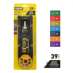 COVO - Juego de Destornilladores Tipo Ratchet 39 Puntas