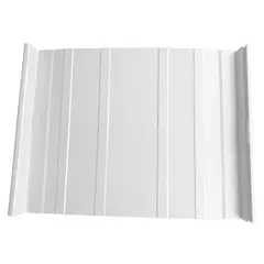 HUNTER DOUGLAS - Cubierta Metálica 50 cm Ancho Aluzinc de 0.50 mm Pintura Poliéster Blanco Invierno