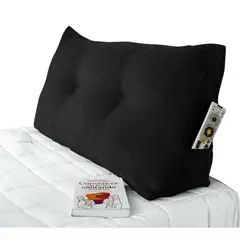 ESTILO RELAX - Cojín Tv De Lectura Cama King Negro