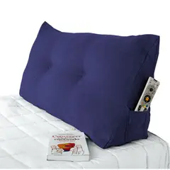 ESTILO RELAX - Cojín Tv De Lectura - Cama Doble - Azul