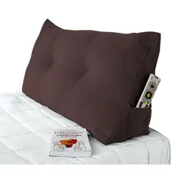 ESTILO RELAX - Cojín Tv De Lectura Cama Semidoble Marrón