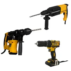 FURIUS - Dos Rotomartillos SDS Plus 5J y 2.5J + Taladro 1/2 Pulgada