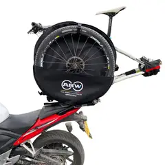 ABW CICLISMO - Portabicicletas para Moto Con Maleta Tipo Alforja