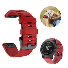 GENERICO - Correa Pulso para Reloj Garmin Fenix 5x/5x Plus Rojo