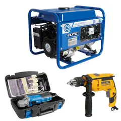 ELITE - Planta Eléctrica Gasolina 1.3Kw + Taladro + Pulidora