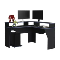 RTA DESIGN - Escritorio Gamer Guma 88x127x127 Rta Wengue Azul