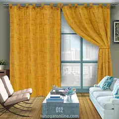 BYLMO - Cortina Yacar Dorado 265X215Cm Horizontal Botón