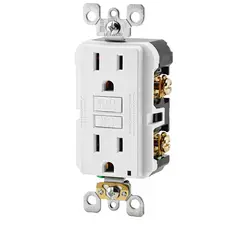 LEVITON - Tomacorriente Gfci Gfnt1-w Baños y Zonas Húmedas
