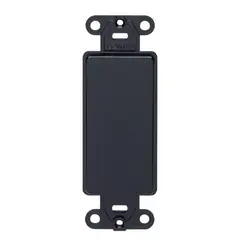 LEVITON - Tapa Lisa Negra Decora 80414-e