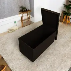 KAIU HOME - Puff Baul Eko Cuero Sintetico Negro