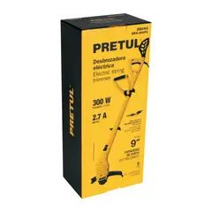 PRETUL - Guadaña Podadora O Desbrozadora Eléctrica 300 W Corte 9"