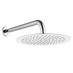 GRIFOS CENTER - Regadera Ducha Redonda Plateada 20cm +tubo