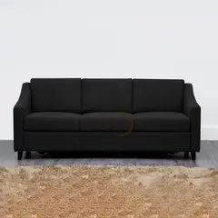 MAGIC CLASS - Sofá Cama con Herraje Americano Jackson Negro Ecocuero