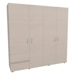 RTA - Closet Dassel 4 Puertas 2 Cajones 200x200x51,5 cm Blanco