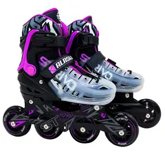 PROFIT - Patines Recreativos Alaska 35-38 Negro/Morado