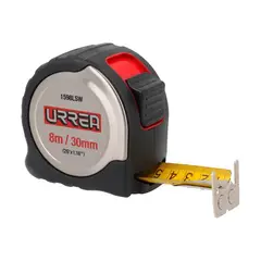 URREA - Flexómetro Metro Acero Inoxidable 8 m Cinta 30 mm