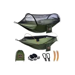undefined - Hamaca Profesional Para Acampar AnorTrek Con Mosquitera Y Soporte Resistente