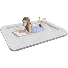 undefined - Colchón Inflable para Niños con Superficie de Felpa Suave y Cómoda