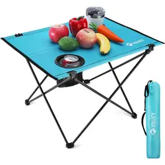 VILLEY - Mesa de Camping Plegable con Bolsa de Transporte