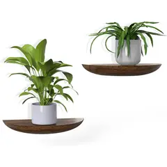 undefined - Estantes de Pared Flotantes de Madera Maciza