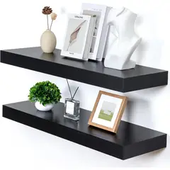 undefined - Estantes Flotantes Estilo Rústico de Madera