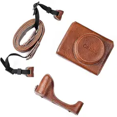 undefined - Funda de Cuero Vintage para Canon