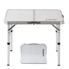 YUFIFAIRY - Mesa de Campamento Plegable Pequeña con Altura Ajustable