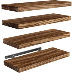 undefined - Set x4 Estantes Flotantes de Madera