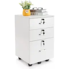 undefined - Archivador Vertical de Madera de 3 Cajones