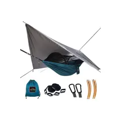 ANORTREK - Hamaca De Camping Doble Con Mosquitera Lona Para Lluvia