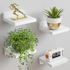 undefined - Set x4 Estantes Flotantes de Madera