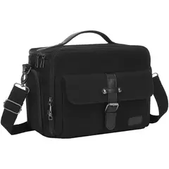 undefined - Bolsa de Cámara Estilo Vintage Impermeable Negro