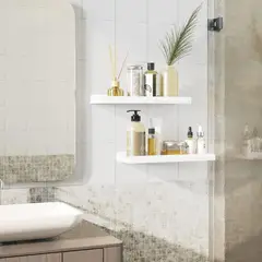 undefined - Estanterías Flotantes de Madera Maciza Estilo Moderno