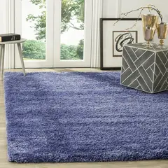 SAFAVIEH - Alfombra de Felpa Color Azul de 243x304 cm