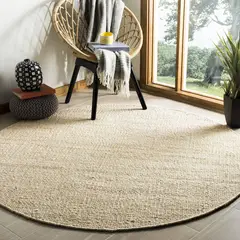 SAFAVIEH - Alfombra Redonda Color Marfil de 243 cm