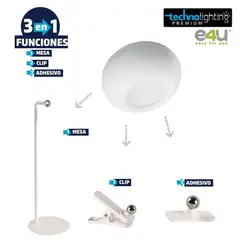 TECHNOLIGHTING - Lampara Redonda Mesa Escritorio Pared Blanca