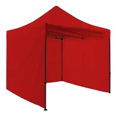 undefined - Carpa Toldo 3x3 Paredes Plegable Impermeable Eventos Jardín Rojo