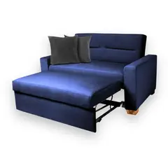 ESTILO RELAX - Sofá Cama Orquidea Herraje Aleman Azul Petroleo