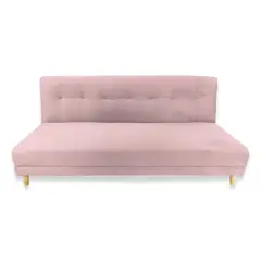 ESTILO RELAX - Sofá Cama Futon Cerezo Antirasguños 110x180x85 Rosado