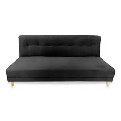 ESTILO RELAX - Sofá Cama Futon Cerezo Antirasguños 110x180x85 Negro
