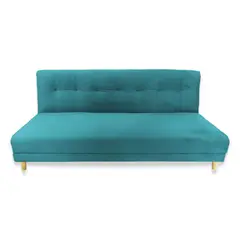ESTILO RELAX - Sofá Cama Futon Cerezo Antirasguños 110x180x85 Turquesa