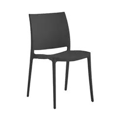 ERGONOMUS - Silla de Cafetería Comedor Clásica Negra