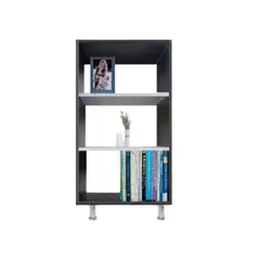 JKASSEM - Biblioteca Sujeta Libros Bifet Mostrador Recibidor Wengue Blanco