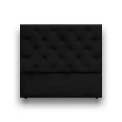 undefined - Cabecero Queen 160X120 London de Piso Negro Microfibra