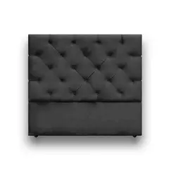 undefined - Cabecero Queen 160X120 London de Piso Gris Microfibra
